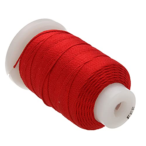 The Beadsmith Reine Seidenschnur – Rot, Größe FFF (0,419 mm/0,0165 Zoll), 92 Yards (276 Fuß), 1/2-Unzen-Spule von The Beadsmith