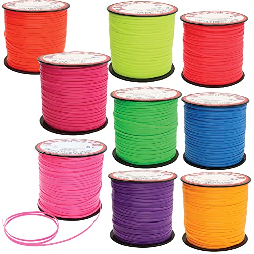 The Beadsmith Rexlace Flache Kunststoffschnürung – latexfrei, ungiftig – Neonfarben Mix – 3/32 Zoll B x 1/32 Zoll T, 91 Meter Spulen – zum Erstellen von Schmuck und Kunst & Handwerk The Beadsmith Rexlace Flache Kunststoffschnürung – latexfrei, ungiftig – Neonfarben Mix – 3/32 Zoll B x 1/32 Zoll T, 91 Meter Spulen – zum Erstellen von Schmuck und Kunst & Handwerk von The Beadsmith
