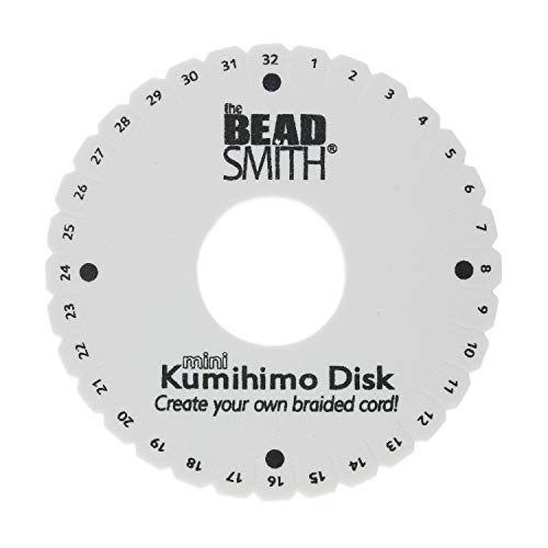 The Beadsmith Runde Kumihimo Mini-Scheibe, 11,4 cm Durchmesser, 0,95 cm dicker, dichter Schaumstoff, Schmuckwerkzeuge zum Flechten, Box mit 20 Scheiben von The Beadsmith