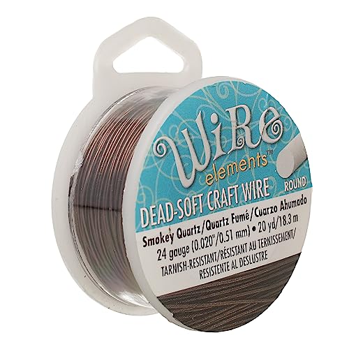 The Beadsmith Wire Elements Basteldraht, anlaufgeschützt, weich, rund, Rauchquarz-Farbe, 0,51 mm, 24 Gauge, 20 Meter Spule – Schmuckherstellung, Drahtwickeln, Blumen und andere Bastelarbeiten The Beadsmith Wire Elements Basteldraht, anlaufgeschützt, weich, rund, Rauchquarz-Farbe, 0,51 mm, 24 Gauge, 20 Meter Spule – Schmuckherstellung, Drahtwickeln, Blumen und andere Bastelarbeiten von The Beadsmith