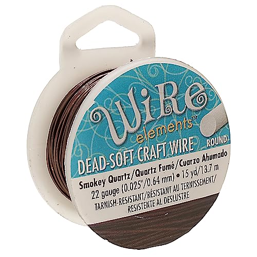 The Beadsmith Wire Elements Basteldraht, anlaufgeschützt, weich, rund, Rauchquarz-Farbe, 0,64 mm, 22 Gauge, 13,7 m Spule – Schmuckherstellung, Drahtwickeln, Blumen und andere Bastelarbeiten The Beadsmith Wire Elements Basteldraht, anlaufgeschützt, weich, rund, Rauchquarz-Farbe, 0,64 mm, 22 Gauge, 13,7 m Spule – Schmuckherstellung, Drahtwickeln, Blumen und andere Bastelarbeiten von The Beadsmith