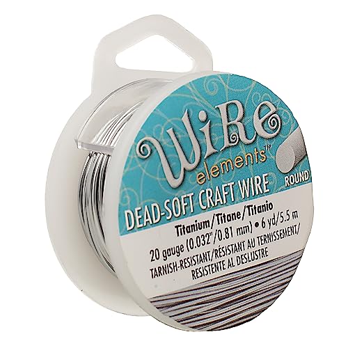 The Beadsmith Wire Elements Basteldraht, anlaufgeschützt, weich, rund, Titan-Farbe, 0,81 mm, 20 Gauge, 6 m Spule – Schmuckherstellung, Drahtwickeln, Blumen und andere Bastelarbeiten The Beadsmith Wire Elements Basteldraht, anlaufgeschützt, weich, rund, Titan-Farbe, 0,81 mm, 20 Gauge, 6 m Spule – Schmuckherstellung, Drahtwickeln, Blumen und andere Bastelarbeiten von The Beadsmith