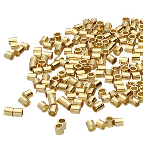 Tube Crimp, Gold -2x2mm Bulk Package by Beadsmith von The Beadsmith