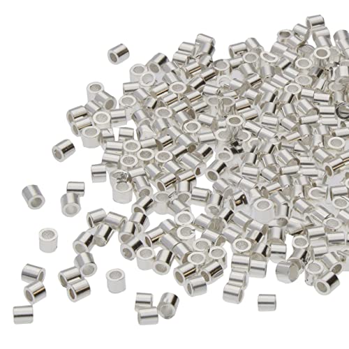 Tube Crimp, Silver -2x2mm Bulk Package by Beadsmith von The Beadsmith