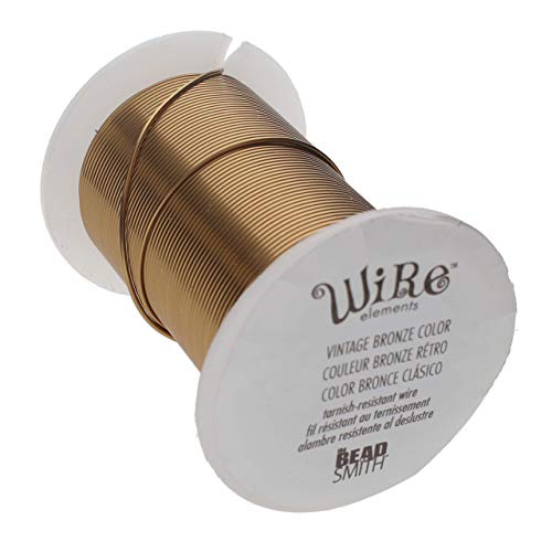Wire Elements, Tarnish Resistant Vintage Bronze Wire, 18 Gauge 10 Yards (9,14 m) von The Beadsmith