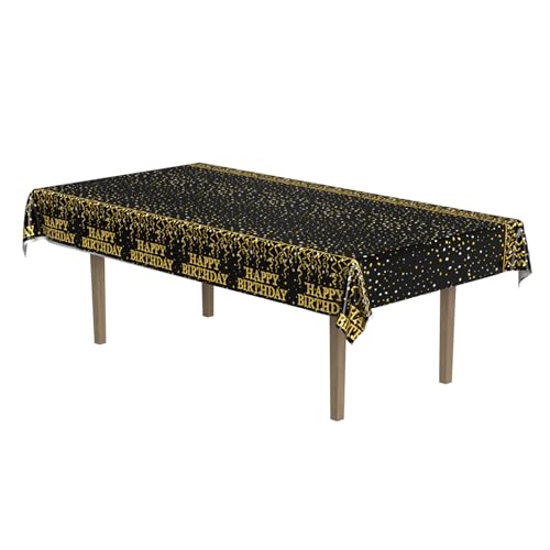 The Beistle Company Tischdecke "Happy Birthday" aus Metall von The Beistle Company