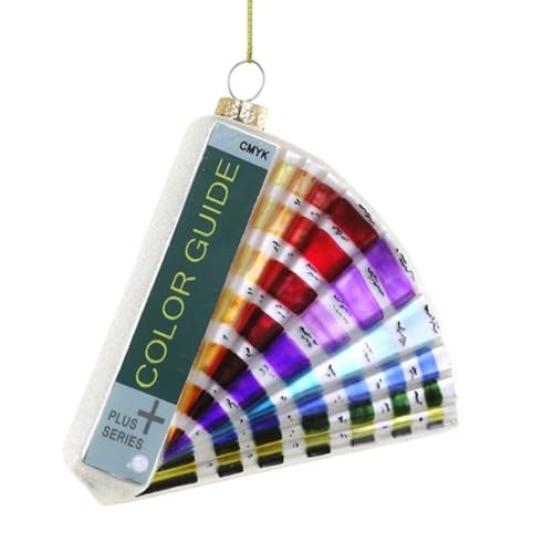 The Bridge Collection Glas-Innenarchitektur-Farbführer, Ornament, 11,4 cm, Farbpalette, Muster, Weihnachten, Ornament, hängende Dekoration für Hausbesitzer, Heimwerker, Stylisten und Künstler von The Bridge Collection