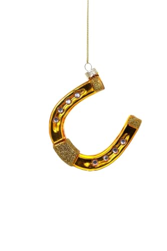 The Bridge Collection Hufeisen-Ornament aus Glas, goldfarben, 8,3 cm, vergoldet, mit Schmucksteinen besetzt, Weihnachtsdekoration, inspiriert von Fähren, Pferdeliebhabern und Freizeitaktivitäten im The Bridge Collection Hufeisen-Ornament aus Glas, goldfarben, 8,3 cm, vergoldet, mit Schmucksteinen besetzt, Weihnachtsdekoration, inspiriert von Fähren, Pferdeliebhabern und Freizeitaktivitäten im von The Bridge Collection