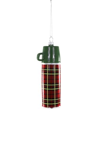 The Bridge Collection Thermosfigur aus Glas im Vintage-Stil, 12,7 cm, kariert, Weihnachtsdekoration, klassischer, isolierter Kaffee- und Teebehälter mit Urlaubs-Farbpalette The Bridge Collection Thermosfigur aus Glas im Vintage-Stil, 12,7 cm, kariert, Weihnachtsdekoration, klassischer, isolierter Kaffee- und Teebehälter mit Urlaubs-Farbpalette von The Bridge Collection