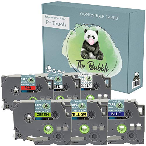 The Bubbli Original | TZe-131 TZe-231 431 531 TZe-631 731 Weiß/Transparent/Rot/Gelb/Grün/Blau 12mm Kompatibel Etiketten Schriftband für BROTHER P-Touch PT-1000 PT-H100 PT-D210VP PT-D400 PT-D600VP Cube The Bubbli Original | TZe-131 TZe-231 431 531 TZe-631 731 Weiß/Transparent/Rot/Gelb/Grün/Blau 12mm Kompatibel Etiketten Schriftband für BROTHER P-Touch PT-1000 PT-H100 PT-D210VP PT-D400 PT-D600VP Cube von The Bubbli