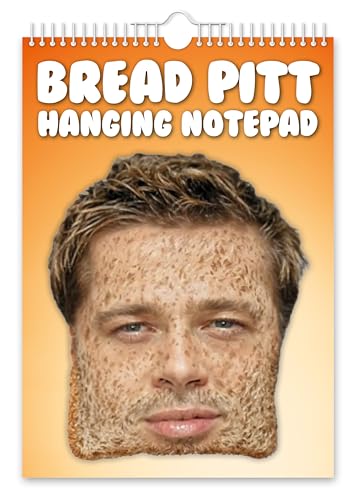 The Calendar King // Brot-Gruben/Brad Pitt – Notizblock zum Aufhängen, A4-Größe, Spiralbindung mit hochwertigem, liniertem Papier The Calendar King // Brot-Gruben/Brad Pitt – Notizblock zum Aufhängen, A4-Größe, Spiralbindung mit hochwertigem, liniertem Papier von The Calendar King