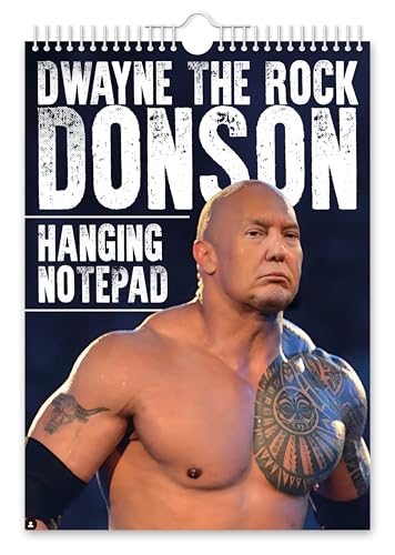 The Calendar King // Dwayne the Rock Donson – Notizblock zum Aufhängen, A4-Format, Spiralbindung mit hochwertigem, liniertem Papier von The Calendar King