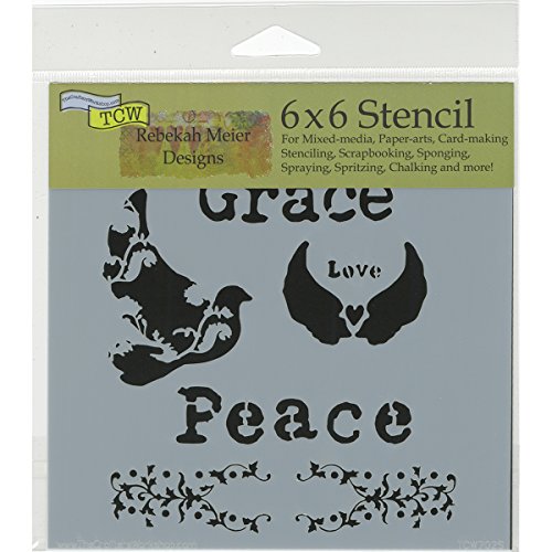 Crafter's Workshop Template 6"X6"-Peace Doves von The Crafter's Workshop