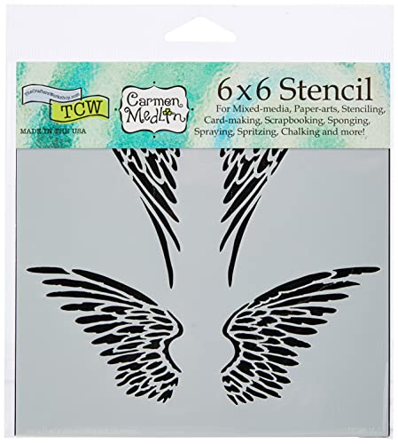 The Crafter's Workshop Bible Journaling Stencil - Angel Wings (6" X 6") von The Crafter's Workshop