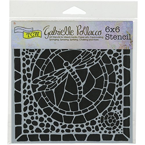 The Crafters Workshop "Winged Mosaic" Stencil, Transparent, 6 x 6-Inch (18 x 16 x 0.1 cm) von The Crafters Workshop