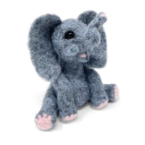 The Crafty Kit Co mpany Baby Elefant Nadelfilz-Set – alles, was Sie brauchen, um einen entzückenden Baby-Elefant herzustellen von The Crafty Kit Co