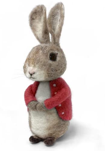 The Crafty Kit Company Bertie Bunny DIY Nadelfilz Bastelset für Geburtstage und Feiertage – hergestellt in Großbritannien von The Crafty Kit Company