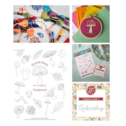 Fliegenpilze Stickmuster zum Aufkleben und Stichen, wasserlöslich, vorgedruckt, abwaschen Fliegenpilze Stickmuster zum Aufkleben und Stichen, wasserlöslich, vorgedruckt, abwaschen von The Crafty Kit