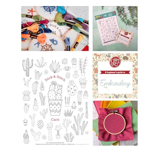 Kaktus-Kakteen Stick- und Stichmuster, wasserlöslich, vorgedruckt, abwaschen Kaktus-Kakteen Stick- und Stichmuster, wasserlöslich, vorgedruckt, abwaschen von The Crafty Kit