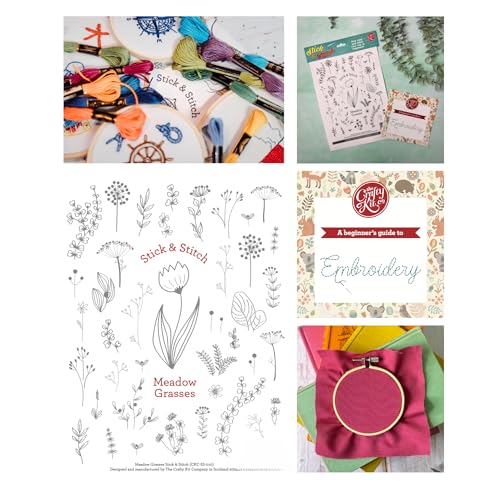 Stickmuster für Wiesengräser, Blumen, Stick- und Stichmuster, wasserlöslich, vorgedruckt, abwaschen Stickmuster für Wiesengräser, Blumen, Stick- und Stichmuster, wasserlöslich, vorgedruckt, abwaschen von The Crafty Kit