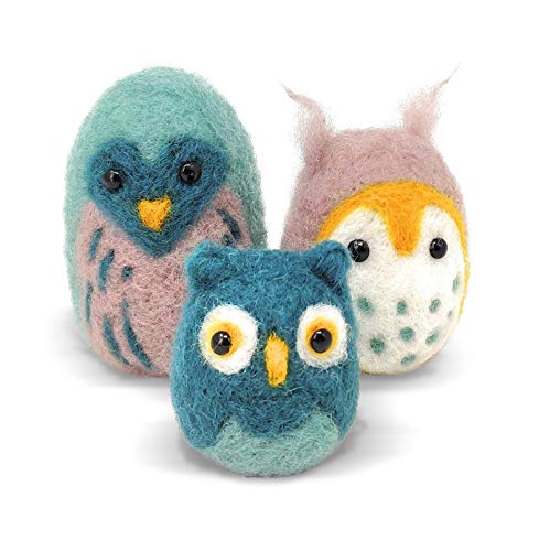 The Crafty Kit Company Owl Family Nadelfilz Bastelset für Anfänger inklusive Corriedale Wolle, Nadeln und Anleitung The Crafty Kit Company Owl Family Nadelfilz Bastelset für Anfänger inklusive Corriedale Wolle, Nadeln und Anleitung von The Crafty Kit