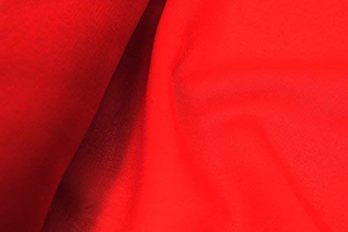 Krepp Chiffon Stoff – 100% Polyester – Breite 105 Zentimeter rot von The Fabric Centre