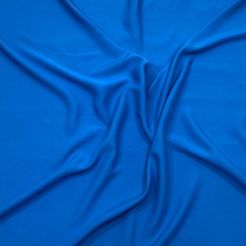 TFG Viskose-Stoff, einfarbig, 140 cm breit, 23 Farben erhältlich, atmungsaktives, weiches Material (Königsblau) von The Fabric Guys