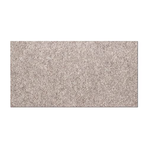 The Felt Store Filzplatte 10mm stark, 50 x 30 cm, spez. Gewicht 0,36 (fest) technischer Wollfilz, Industriefilz, Filzmatte, 1cm dicker Filz, grau meliert – Made in Germany von The Felt Store