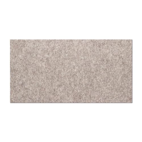 The Felt Store Filzplatte 6mm stark, 50 x 30 cm, spez. Gewicht 0,36 (fest) technischer Wollfilz, Industriefilz, Filzmatte, 0,6cm dicker Filz, grau meliert – Made in Germany von The Felt Store