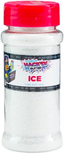 The Glitter Guy: Ice (Premium weiß halbtransparent Glitzer) 90,7 g fein 0,254 mm für Bastelarbeiten, Becher, Dekorationen, DIY-Projekte von The Glitter Guy