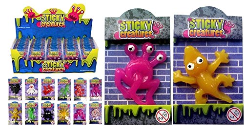 24 Sticky Schleimfiguren zum Werfen, Füllmaterial für Partytüte von The Harlequin Brand