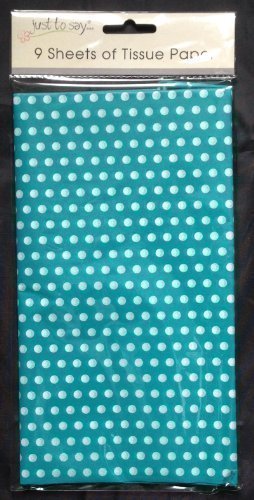 9 X Blätter Blaugrün Gepunktet Seidenpapier Geschenk von The Home Fusion Company
