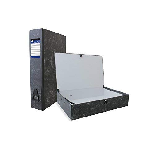 Aufbewahrungsbox A4, Aktenordner-Box, für Büro und Zuhause, Schwarz von The Home Fusion Company