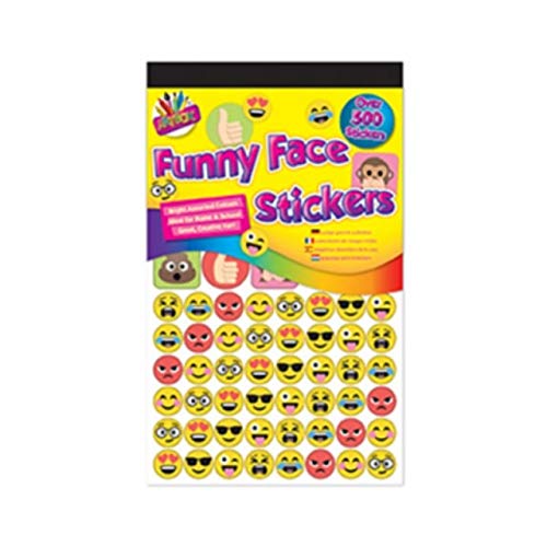 The Home Fusion Company 500 Lustiges Gesicht Emoji Sticker-Art & Basteln Schablonen Schnitt Aufkleber Karte Machen Kinder Spaß von The Home Fusion Company
