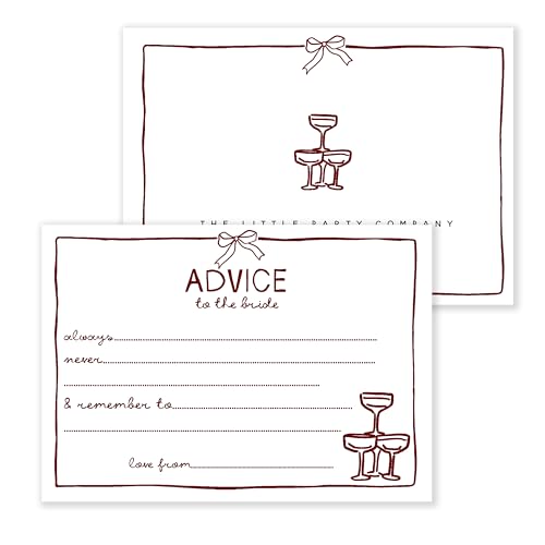 The Little Party Company Advice to Bride Karten, Junggesellinnenabschied, Andenken im französischen Aperitif-Stil, A6, 20 Stück von The Little Party Company