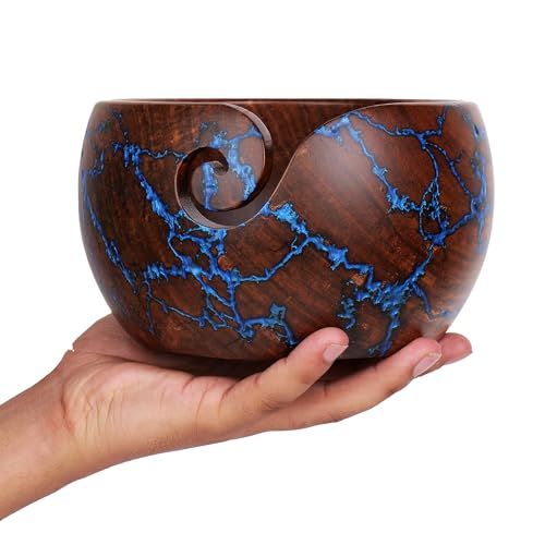 Lichtenberg Garnschale, Schüsselhalter und Spender für verwicklungsfreies Garn, perfekte große Strick- und Häkelschale, Häkelschale, Fraktalholzverbrennung und Harz-Kunstwerk Lichtenberg Garnschale, Schüsselhalter und Spender für verwicklungsfreies Garn, perfekte große Strick- und Häkelschale, Häkelschale, Fraktalholzverbrennung und Harz-Kunstwerk von The Maryam Crafts