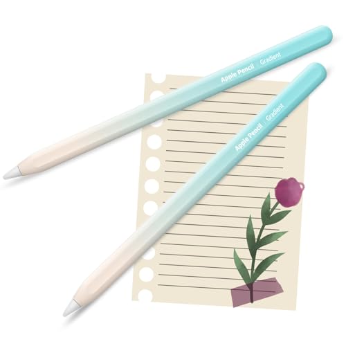 Schutzhülle für Apple Pencil, ultradünn, 3 m, Premium-Vinyl-Hülle, Greenguard-Goldtinte, vollständige Abdeckung, Farbverlauf, 2. Generation (G02), 2 Stück von The Mujen