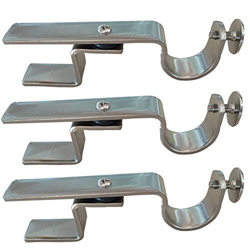 The NoNo Bracket Company Innen angebrachte Vorhänge Vorhang Rod Halterung Befestigung Nickel von The NoNo Bracket Company