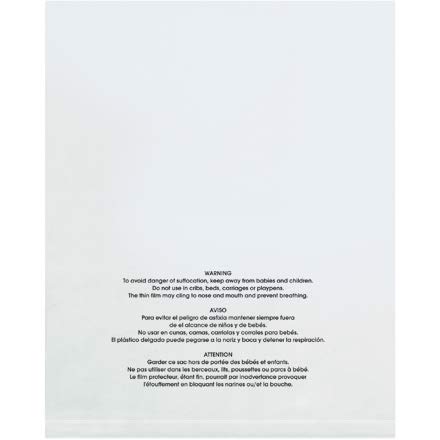 38,1 x 45,7 cm – 2 mm flache Erstickungswarnungs-Polybeutel von The Packaging Company