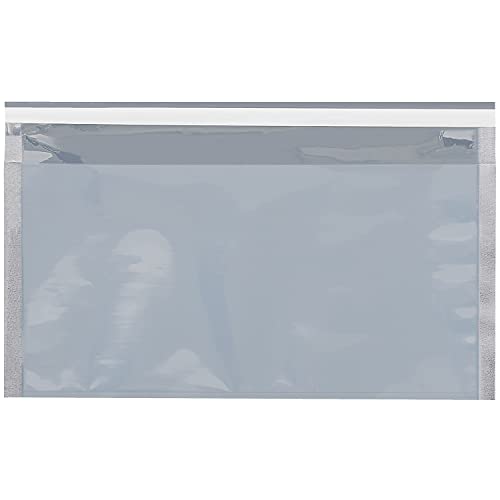 Glamour-Versandtaschen, 16,5 x 26,7 cm, durchscheinend, silberfarben von The Packaging Company