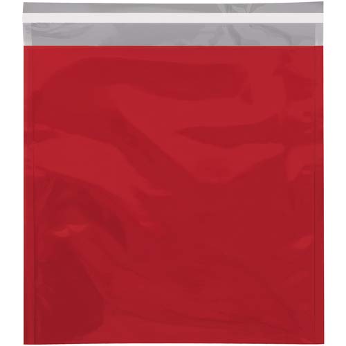 Glamour-Versandtaschen, 26 x 33 cm, Rot Metallic von The Packaging Company