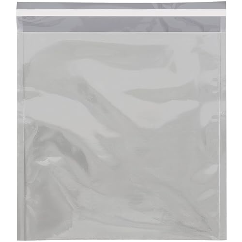 Glamour-Versandtaschen, silber-metallisch, 26 x 33 cm von The Packaging Company
