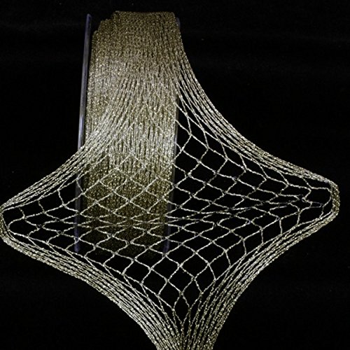 Gold Dehnbar Mesh Craft Ribbon 3,8 cm zu 10,2 cm X 27 Meter von The Ribbon People
