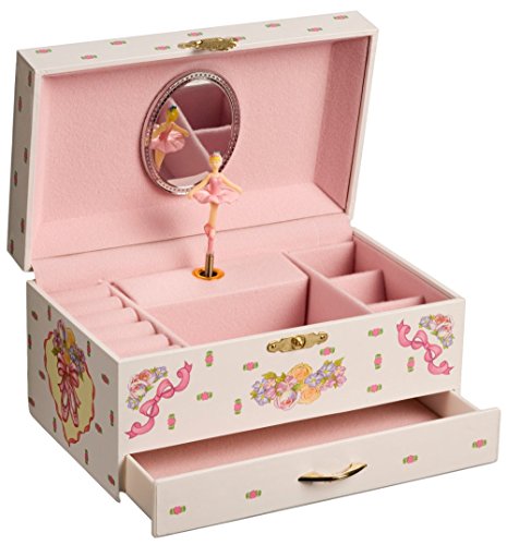 San Francisco Music Box Company Ballerina-Schmuckschatulle, Weiß, Rechteckig, Hochzeit, Jahrestag von The San Francisco Music Box Company