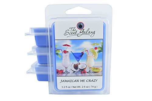 The Scent Galaxy Jamaica Me Crazy Wax Melts – Stark duftendes Wachs schmelzt, langanhaltendes Aroma – rein und natürlich – handgegossen, 2 Packungen mit je 6 Stück von The Scent Galaxy