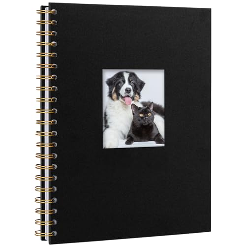 Scrapbook Leinen Fotoalbum Erinnerungsbuch 28,5 x 20,5 cm mit Hardcover Weiße Seiten Gäste-Babybuch für Hochzeit Reise Weihnachten (20 Blatt/40 Seiten, Schwarz) von The Stories of Us
