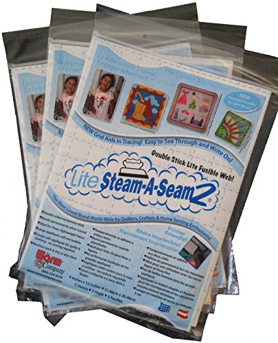 Warm Company Lite Steam A Seam 2 Double Stick Schmelzbare Bahn, 22,9 x 30,5 cm, 5 Stück 5417 von The Warm Company
