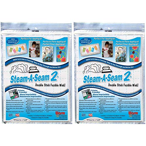 Warm Company Steam-A-Seam 2 Doppel-Stick-Blätter zum Aufschmelzen, 22,9 x 30,5 cm, 5 Stück (5517) (2 Stück mit 5 Stück) von The Warm Company