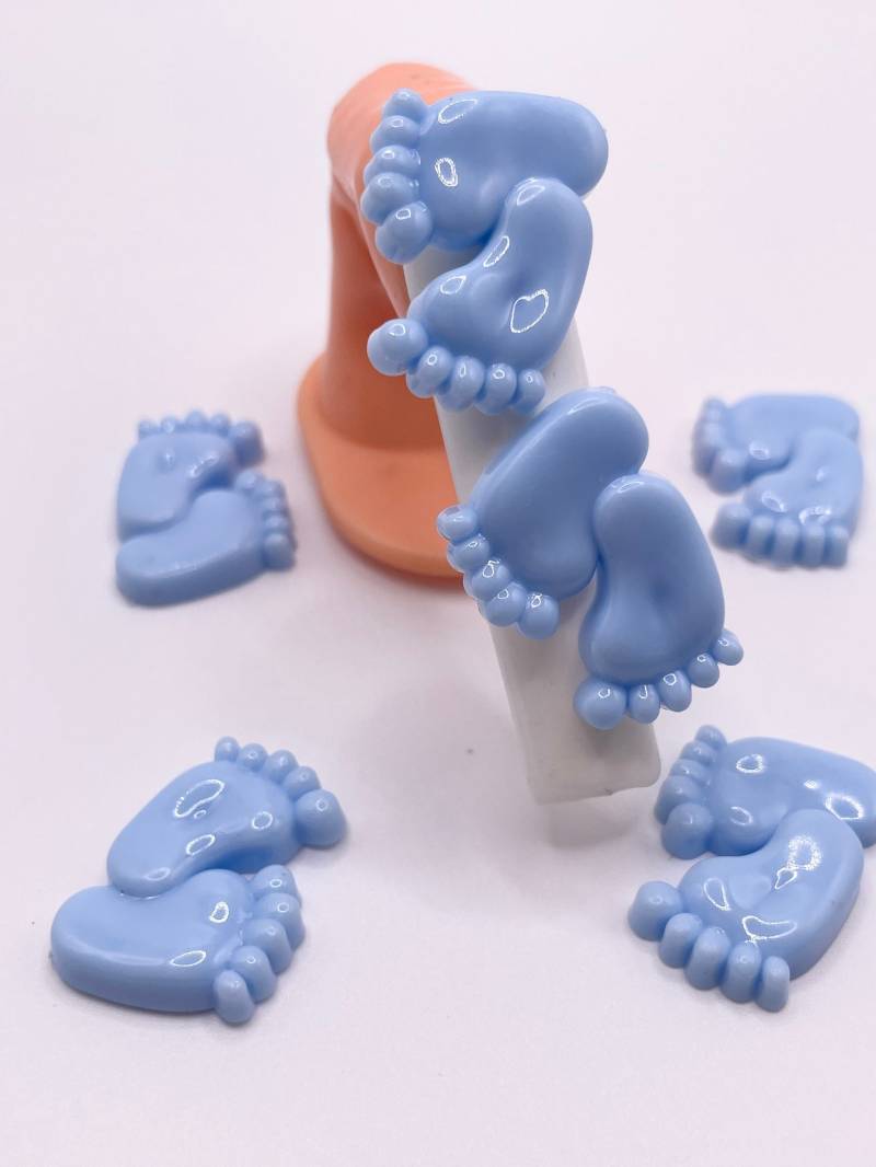 6 Stück Blaue Baby Füße Charms von TheBeautyBlok