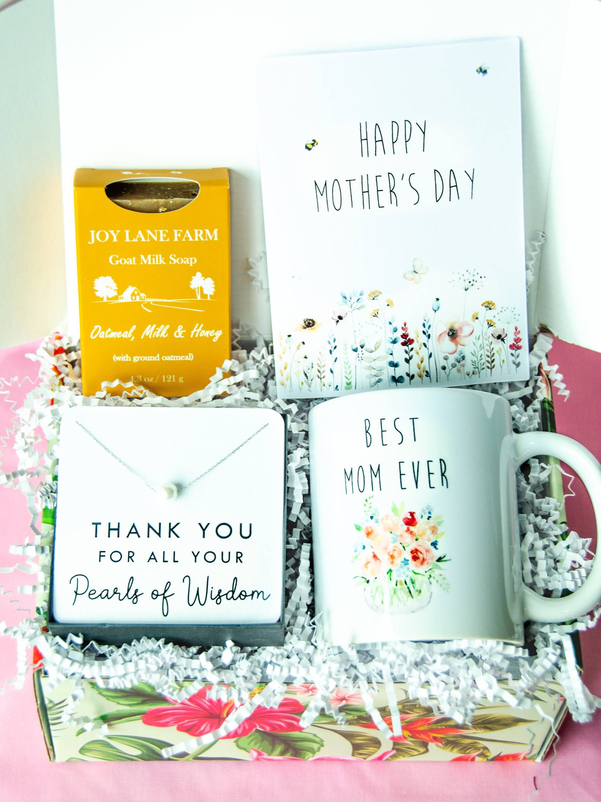 Muttertagsgeschenkbox Für Mama, 925 Perlenkette Glückliche Muttertagskarte, Geschenk Muttertagsgeschenk, Tasse Mama von TheJewelryBx21